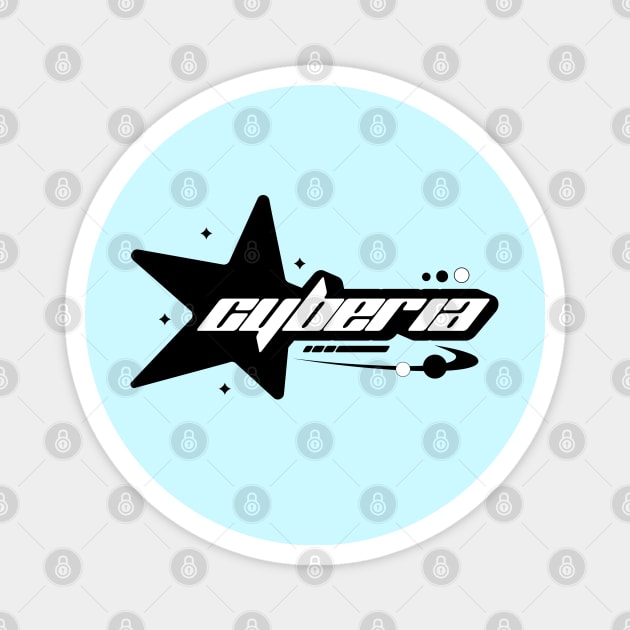 Cyberia Y2K Logo Design Magnet by Cyber Cyanide